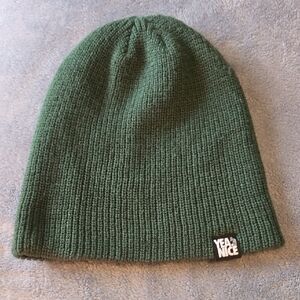 Yea Nice Dark Green Beanie Hat